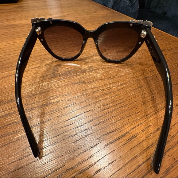 RARE MCM Black Sunglasses with Silver Detailing - Picture 8 of 16